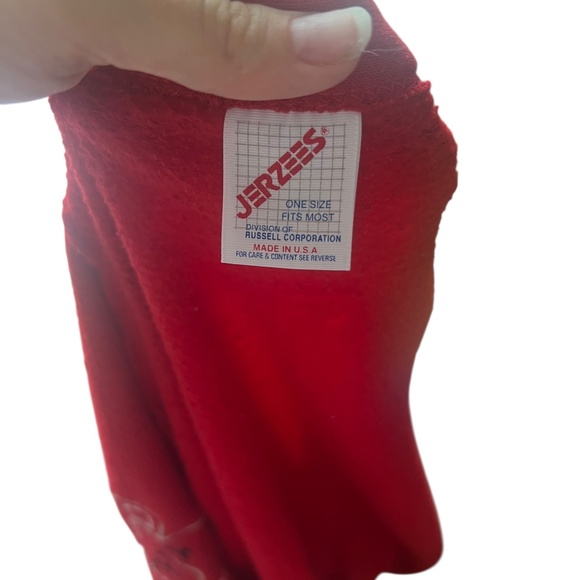 Vintage Teddy Bear Applique Red Button-Up Cardigan OS - Picture 4 of 5